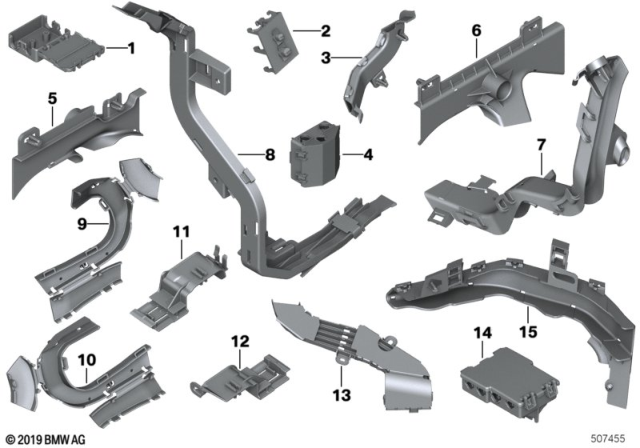 2019 BMW X5 Plug-In Connection Bracket Diagram for 61139249146