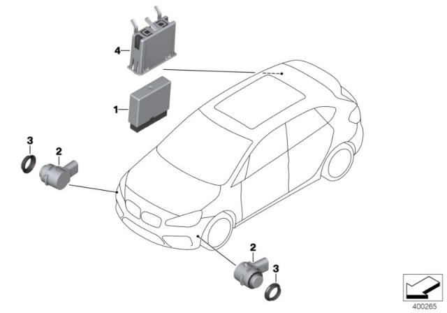 2019 BMW X1 Park Assist Control Module Diagram for 66336886232