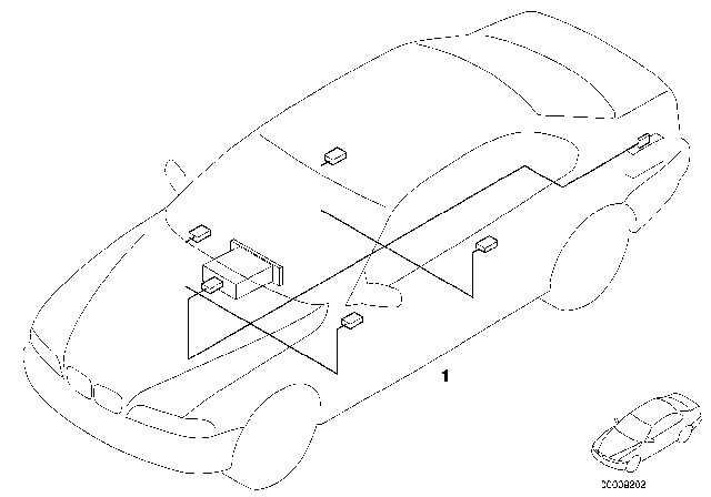 2001 BMW 540i Audio Wiring Harness Hifi Diagram for 61126907865