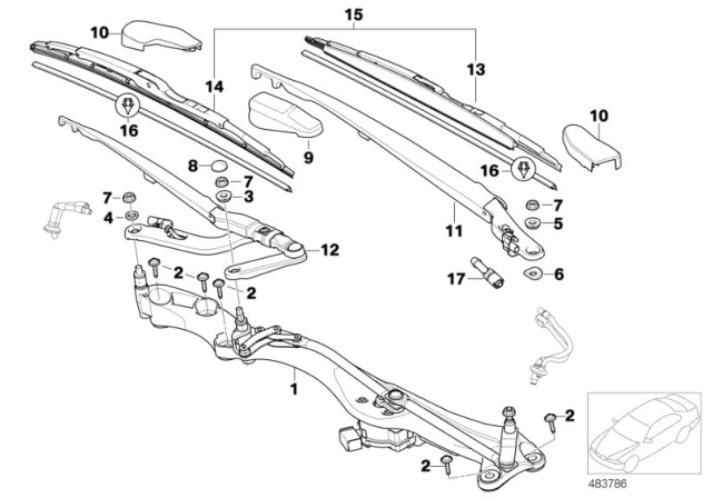 2005 BMW 760i Quick-Release Coupling Diagram for 61667124704