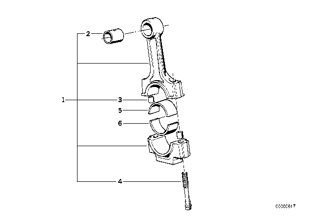 1987 BMW 325i Connecting Rod Diagram for 11241288386