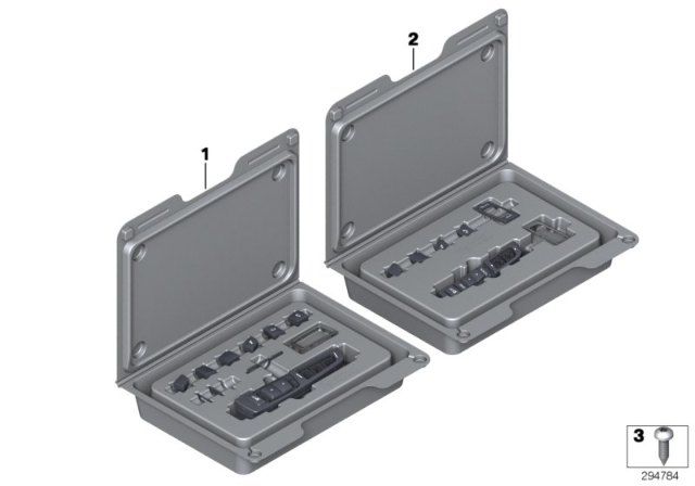 2012 BMW X3 Repair Kit, Operating Unit, Centre Console Diagram