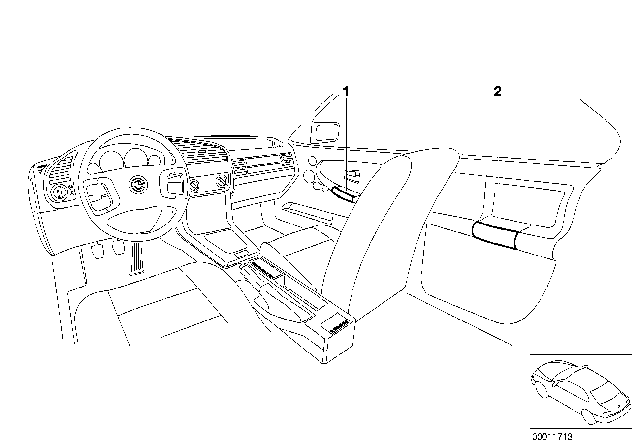 1995 BMW 325i Handle Right Diagram for 51422261236