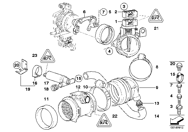 1997 BMW 528i Connection Piece Diagram for 13541703703