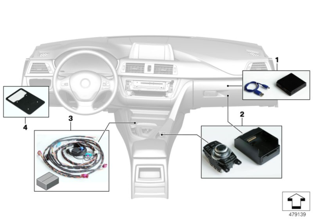 2017 BMW 340i Integrated Navigation Diagram