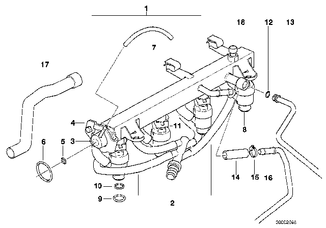1996 BMW 318is O-Ring Diagram for 13531247953