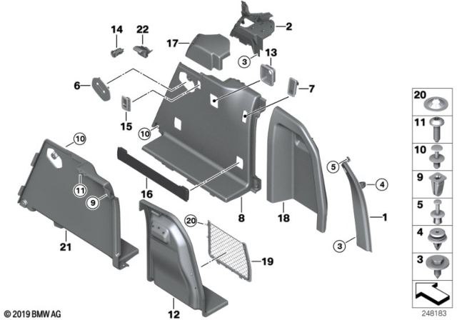 2013 BMW X3 Socket Mount Diagram for 61346843098
