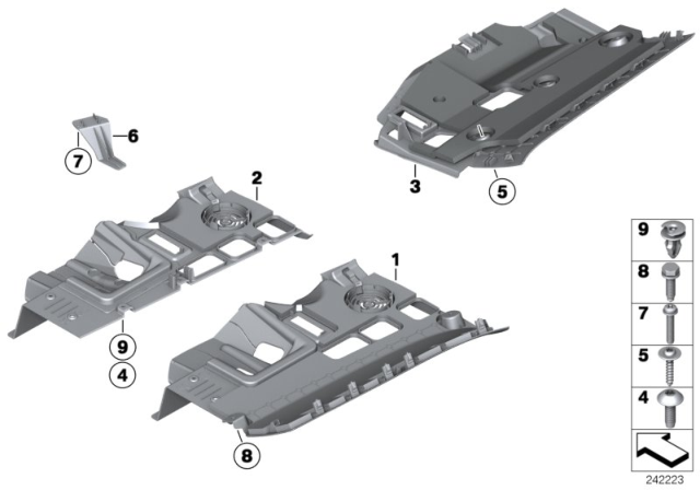 2018 BMW X4 Mounting Parts, Instrument Panel Diagram 1