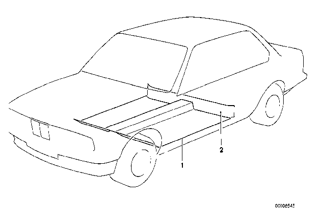 1990 BMW M3 Floor Covering Diagram