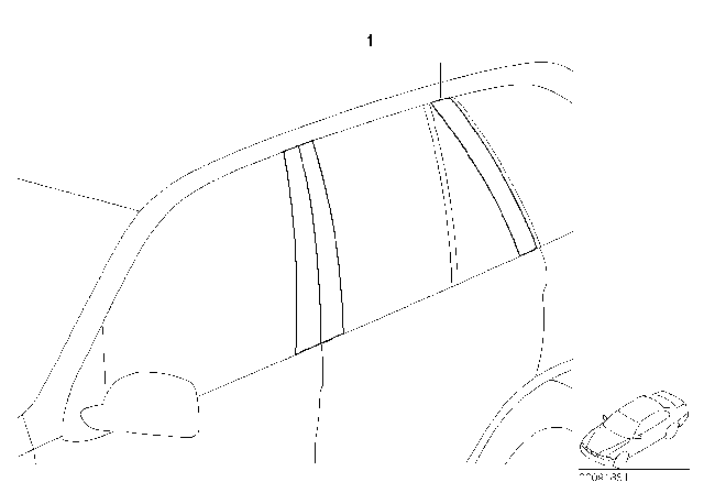2013 BMW X6 Exterior Trim / Grille Diagram