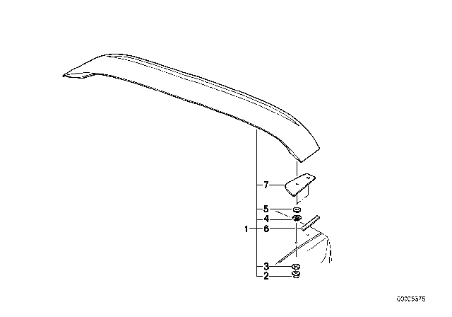 1989 BMW 535i Foil Right Diagram for 51712231668
