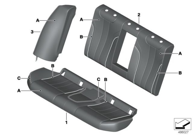 2017 BMW 530i Individual Basic Seat Diagram