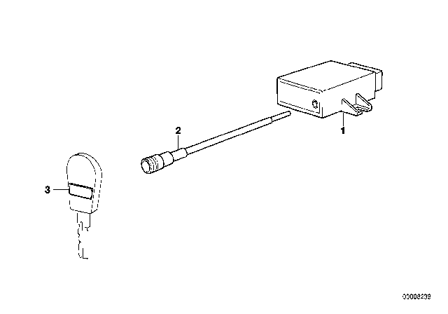 1998 BMW 750iL Antenna Cable Diagram for 66128362096