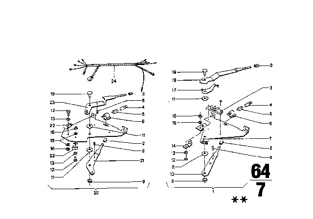1974 BMW 2002 Switch Blower Diagram for 64111356507
