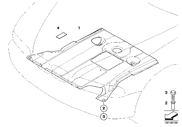 2001 BMW 320i Front Aggregate Protective Plate Diagram