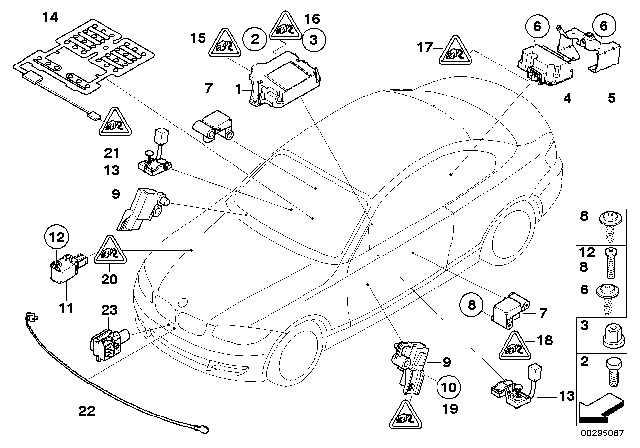 2008 BMW 128i Position Sensor, Seat Diagram for 65779125898