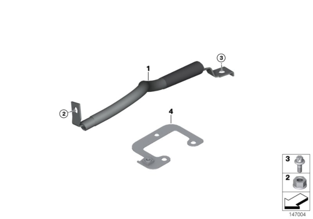 2006 BMW Z4 Bracket Earth Cable Diagram for 12427555220