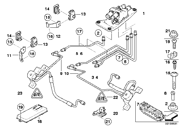 2008 BMW X6 Valve Block And Add-On Parts / Dyn.Drive Diagram 1