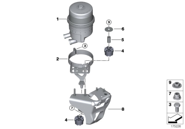 2006 BMW 330i Oil Reservoir / Components / Active Steering Diagram