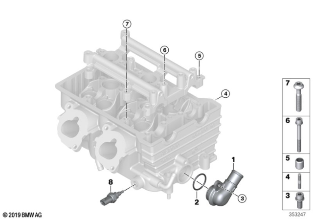 2020 BMW i3s Cylinder Head & Attached Parts Diagram 2