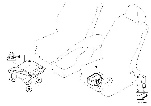 2007 BMW 530i Control Module / Rotation Rate Sensor Active Steering Diagram 1