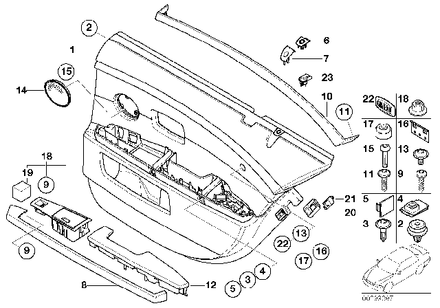 2004 BMW 745i Soft Pad, Rear Right Diagram for 51427024426