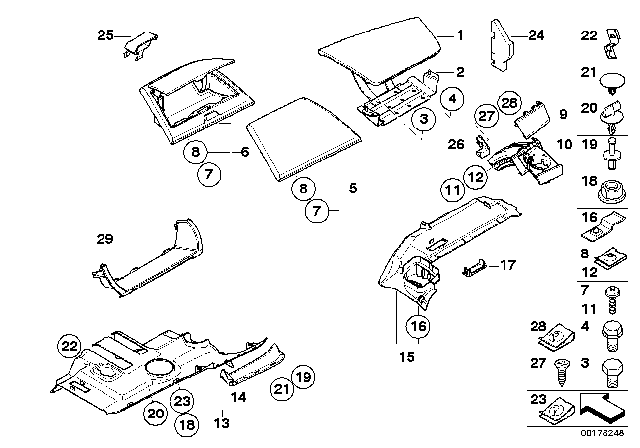 2007 BMW X3 Mounting Parts, Instrument Panel Diagram