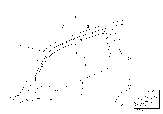 2005 BMW X3 Deflector Diagram