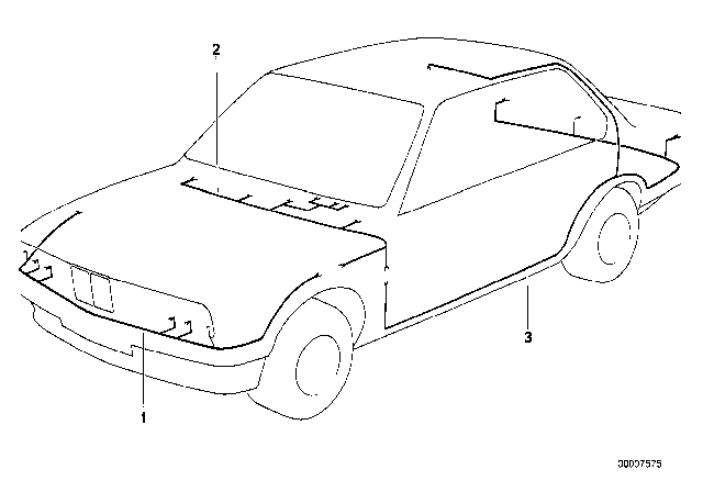 1990 BMW 750iL Main Wiring Harness Diagram