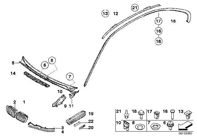 2001 BMW M3 Fillister Head Screw Diagram for 51717013307