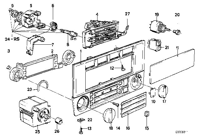 1987 BMW 325is Heater Control Diagram