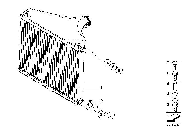2008 BMW Alpina B7 Bracket, Charge-Air Cooler Diagram for 17507966267