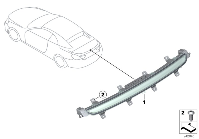 2016 BMW 640i xDrive Third Stoplamp Diagram