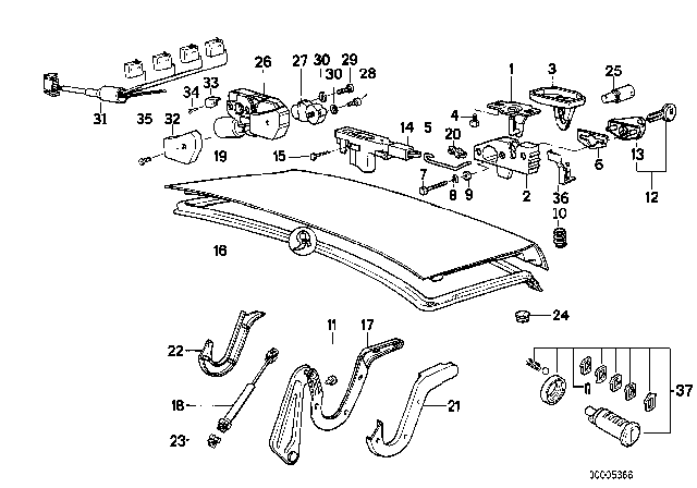 1987 BMW 735i Securing Plate Diagram for 51231908430