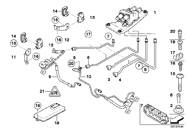 2008 BMW X6 Valve Block And Add-On Parts / Dyn.Drive Diagram 2
