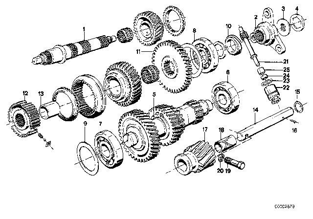 1978 BMW 633CSi Grooved Ball Bearing Diagram for 23121202732