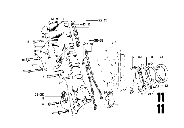 1975 BMW 3.0Si Shackle Diagram for 11141250101