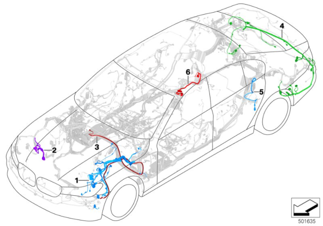 2020 BMW 740i xDrive Scope Of Repair Work Main Wiring Harness Diagram