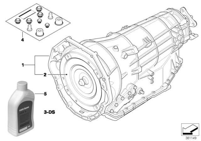 2002 BMW 540i Exchange-Torque Converter Diagram for 24402297459