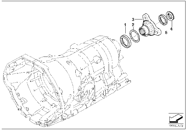 2009 BMW 550i Output (GA6HP26Z) Diagram
