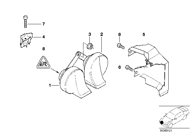 1999 BMW 528i Horn Diagram