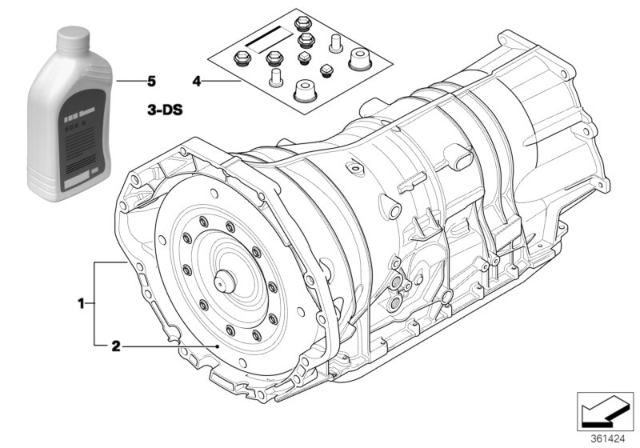 2009 BMW X6 Torque Converter Diagram for 24407588755