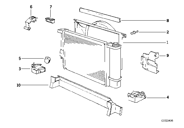 1997 BMW 318is Rubber Buffer Diagram for 17112246022