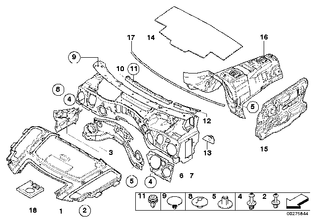 2008 BMW 323i Sound Insulating Diagram 1
