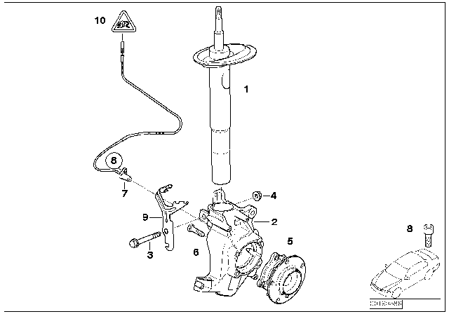 2004 BMW 525i Cable Bracket, Right Diagram for 34526760050