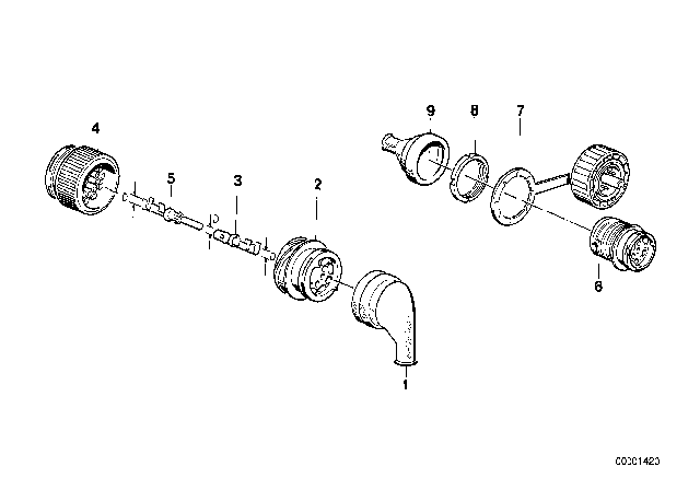 1982 BMW 528e Wiring Connections Diagram 2