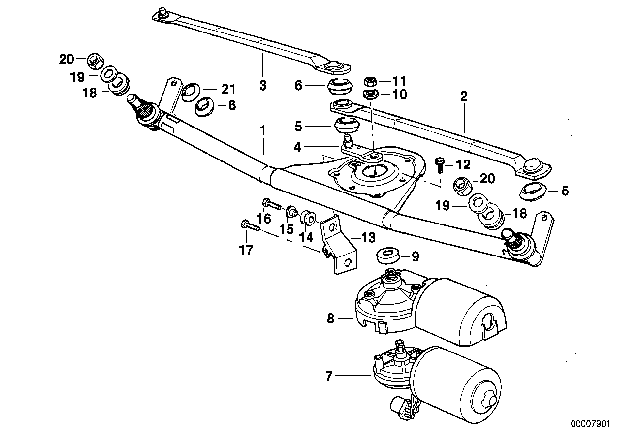 1994 BMW 325i Motor Crank Arm Diagram for 61618357512