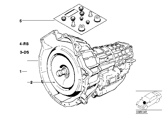 1989 BMW 735i Gasket Set For Automatik Transmission "Af" Diagram for 24001215579