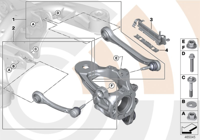 2013 BMW X6 Repair Kits, Control Arms / Wishbones Diagram