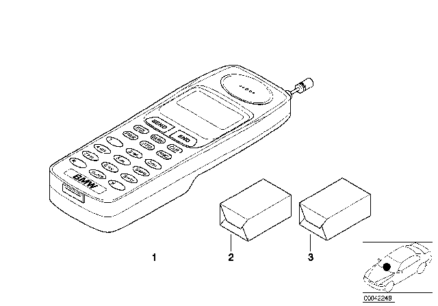 1999 BMW 528i Phone Body Diagram for 82111470345